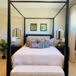 Bedroom Interior Design Animal Print Decorating Four Poster Bed